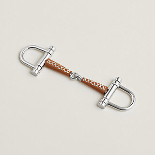 Double Mors Sellier scarf ring - Grey | Hermès Mainland China